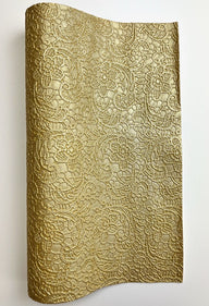 Faux Leaher Lace Vinyl (Gold)