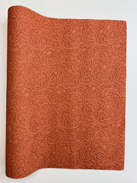 Faux Leather Lace Vinyl (Orange)