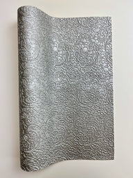 Faux Leather Lace Vinyl (Silver)