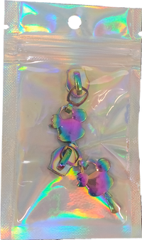 Mouse Ice Cream Bar #5 Rainbow zipper pull 2pc Set