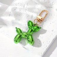 Balloon Dog Zipper Charm (Metallic Green)