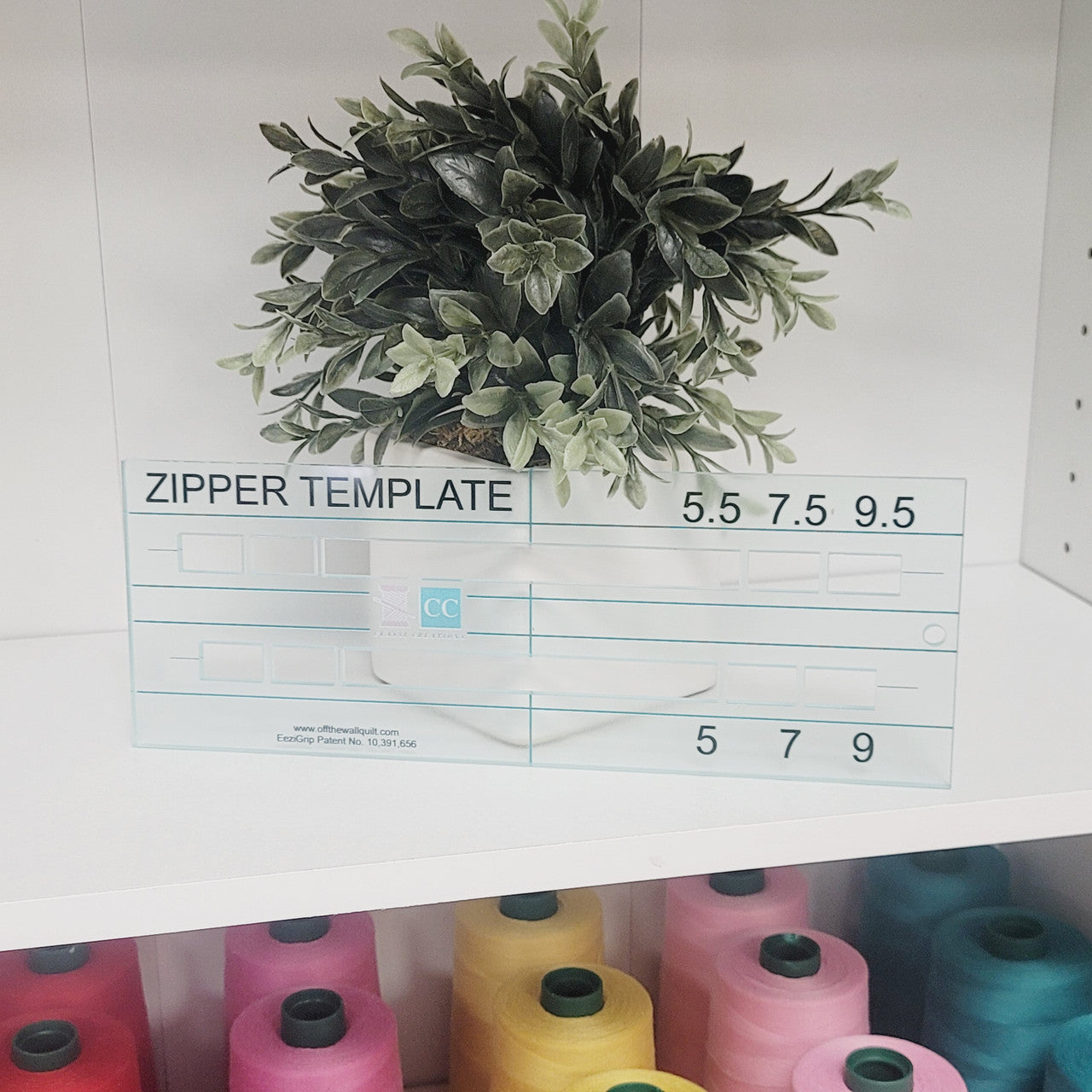 Zipper Placement Acrylic Grip Template classicreations