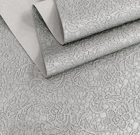 Faux Leather Lace Vinyl (Silver)