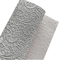 Faux Leather Lace Vinyl (Silver)
