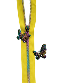 2pc Butterfly #5 Zipper Pull (Rainbow)
