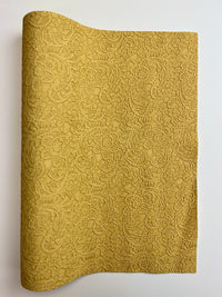 Faux Leather Lace Vinyl (Yellow)