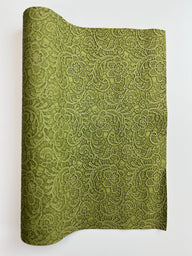 Faux Leather Lace Vinyl (Dark Green)