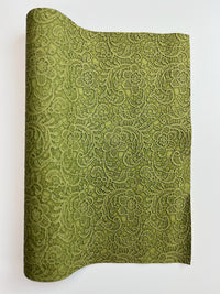 Faux Leather Lace Vinyl (Dark Green)