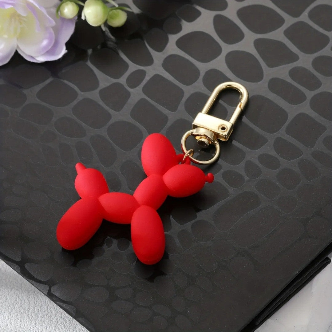 Balloon Dog Zipper Charm (Red)