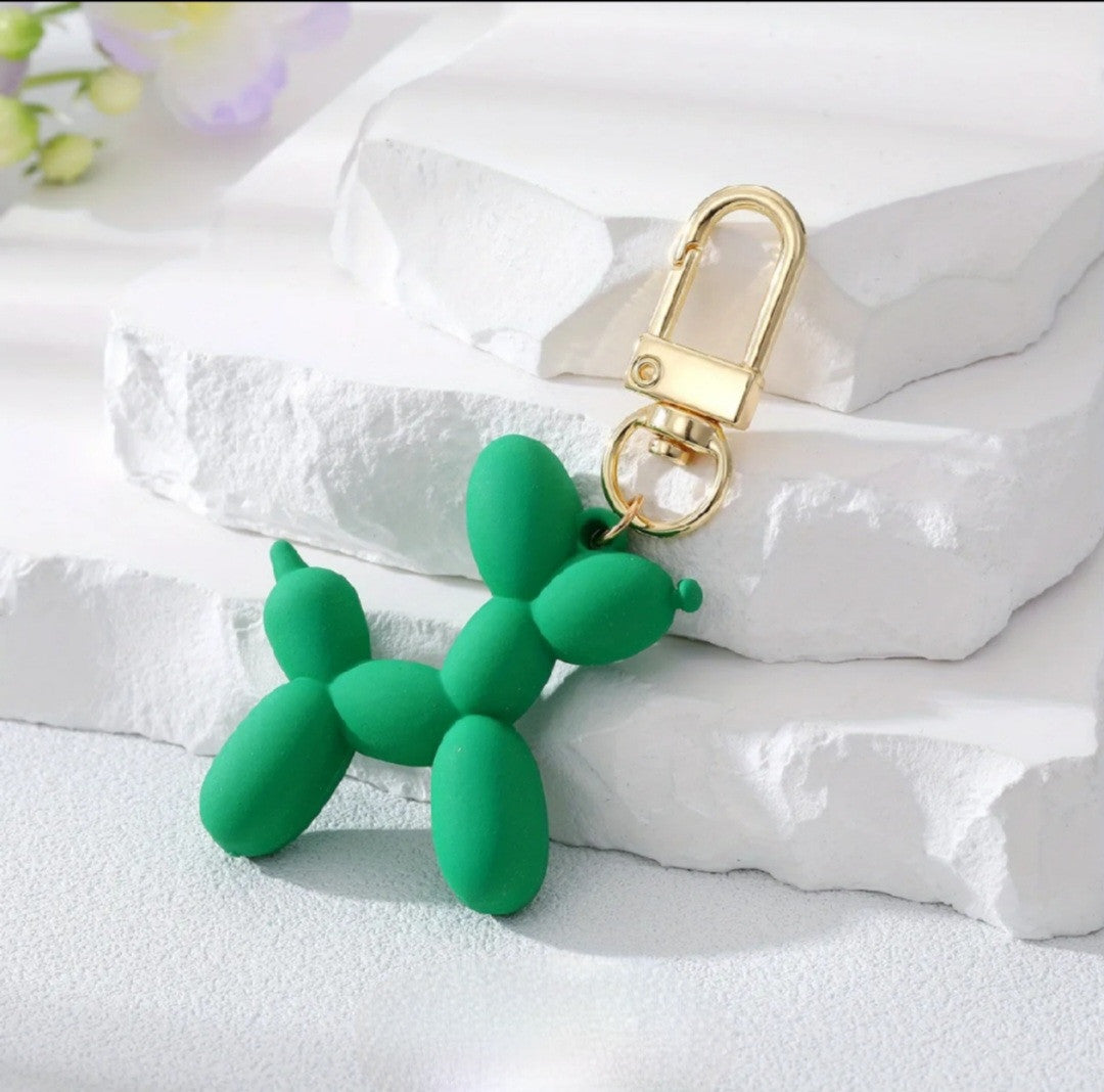 Balloon Dog Zipper Charm (Dark Green)