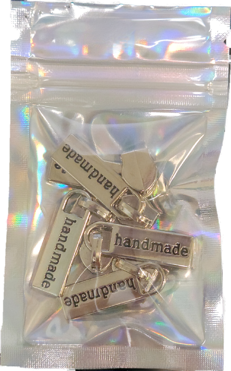 Handmade #5 Zipper Pulls (Silver 5pk)