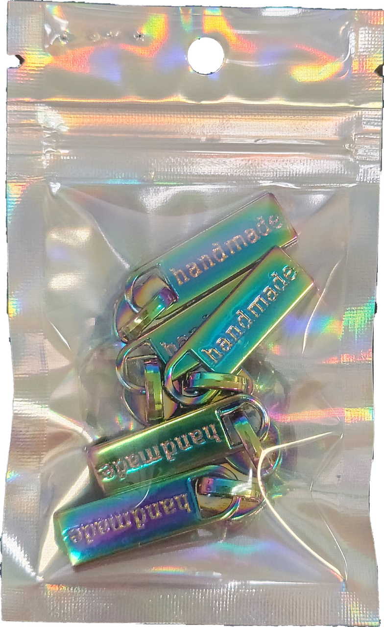 Handmade #5 Zipper Pulls (Rainbow 5pk)
