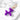 Balloon Dog Zipper Charm (Metallic Purple)
