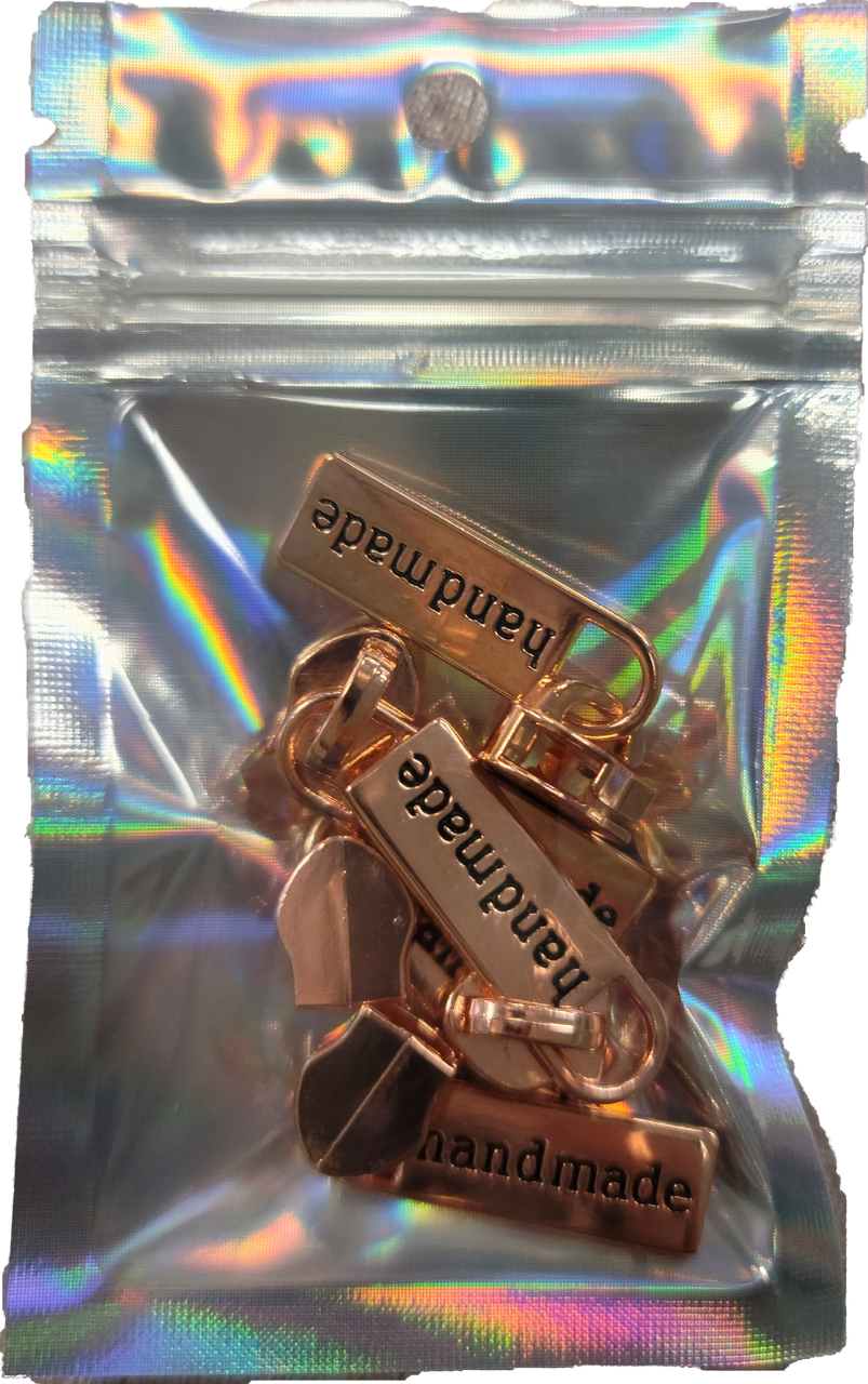 Handmade #5 Zipper Pulls (Rosegold 5pk)