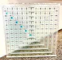 2.5"-12.5" Nest Square Acrylic Grip Template Set