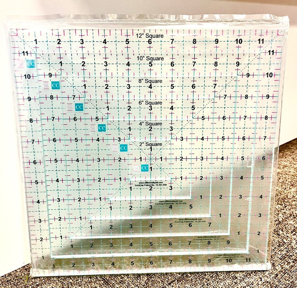2.5"-12.5" Nest Square Acrylic Grip Template Set