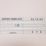 Zipper Placement Acrylic Grip Template