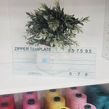 Zipper Placement Acrylic Grip Template