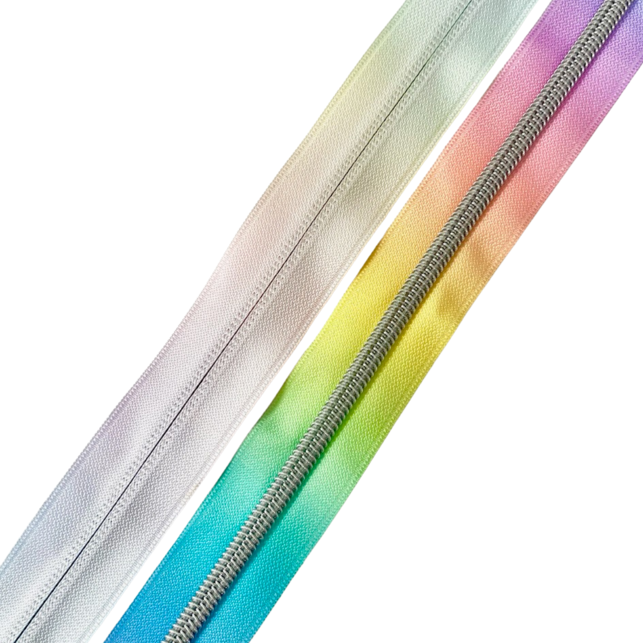 Pastel Tie-dye Zipper Tape 3 Yards