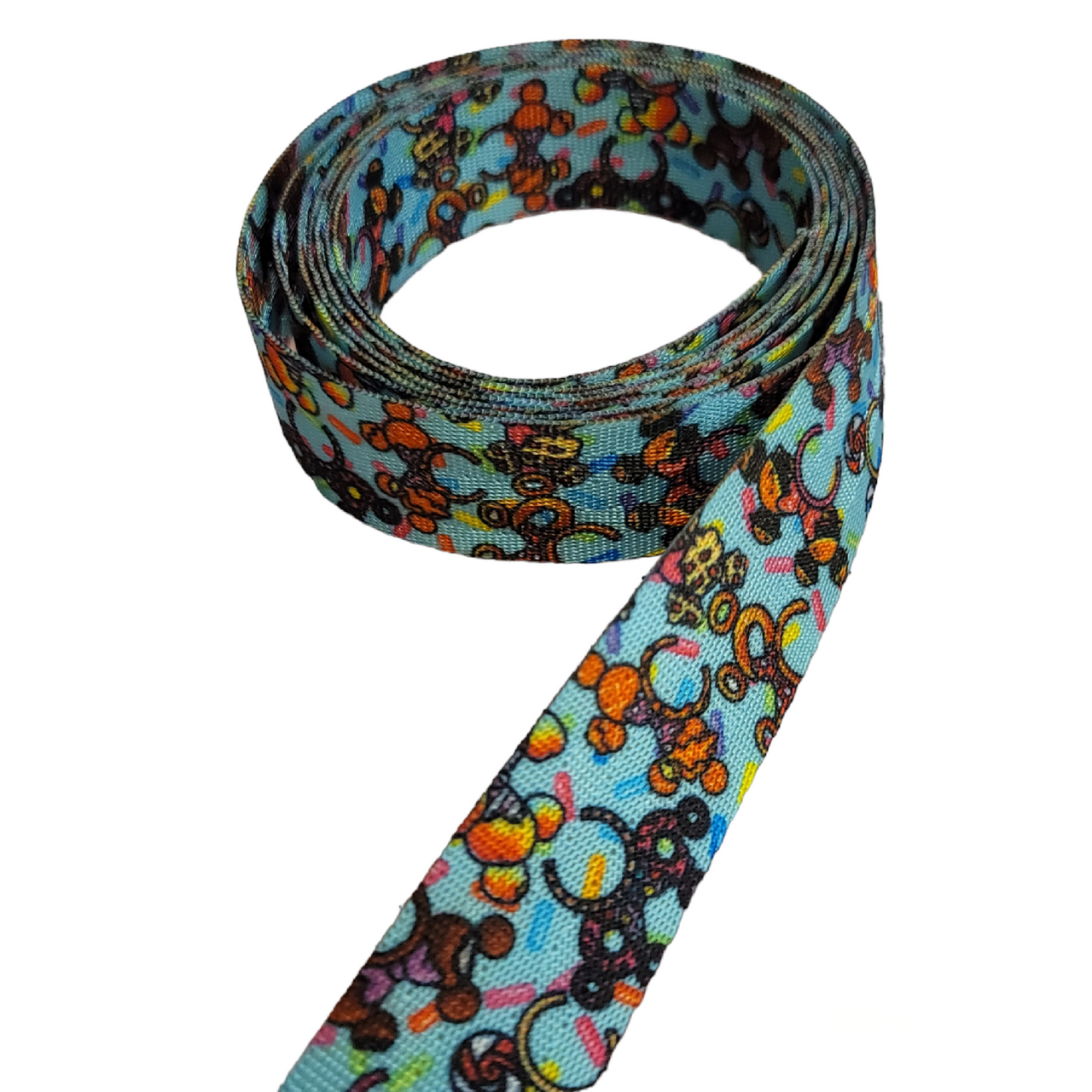 1" Seat Belt Blue Mouse Ear Webbing 5 yards