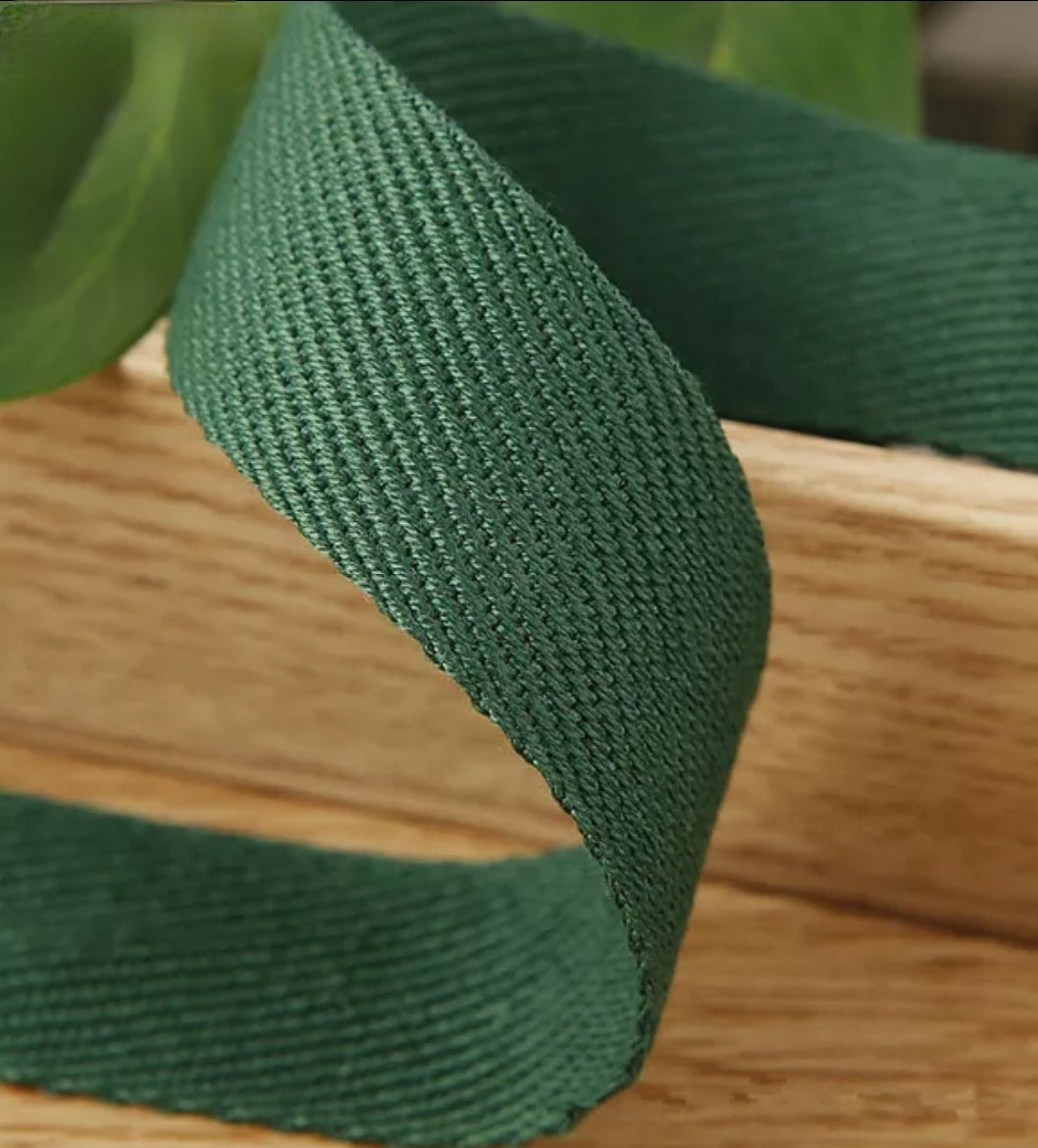 1" Twill Cotton Linen Ribbon