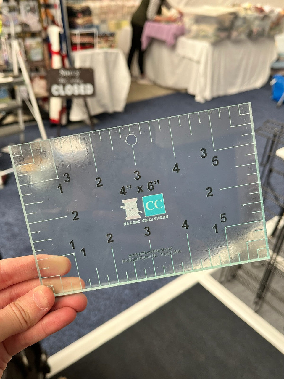 4"x6" Acrylic Grip Ruler