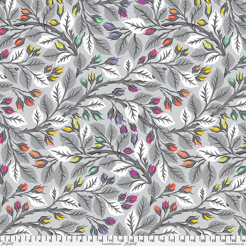 Best Buds in Fog - 108" Wideback Fabric - Graywork by Tula Pink (Preorder)
