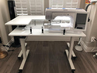 Dual Tier Adjustable Quilting and Sewing Table
