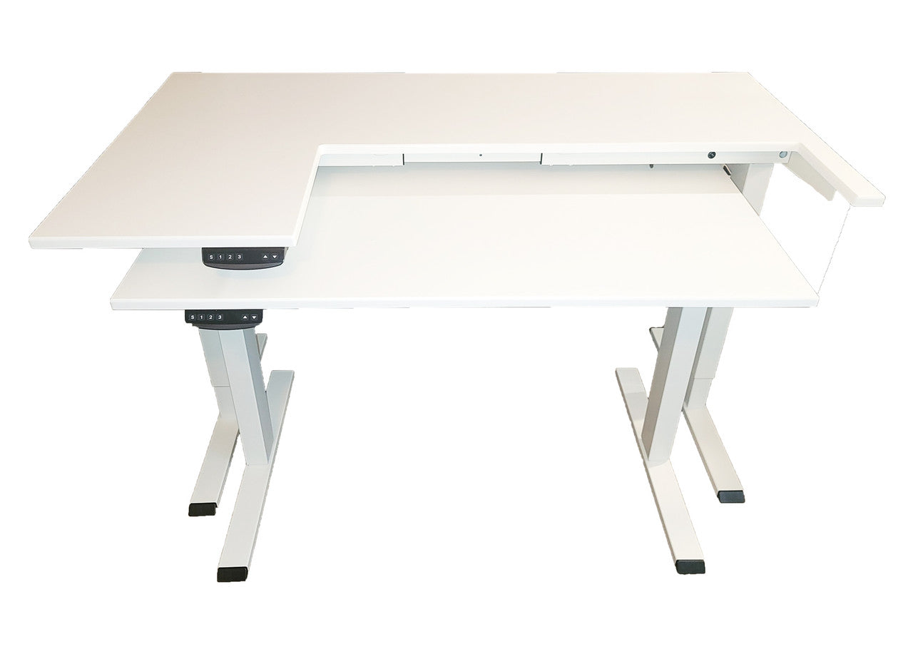 Dual Tier Adjustable Quilting and Sewing Table