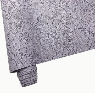 Faux Leather Lace Texture Violet 12" x 54"