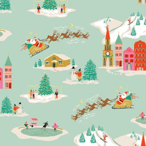 Holly Jolly by Dear Stella : Holiday Toile Glacier STELLA