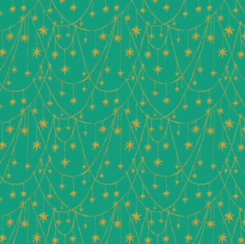Holly Jolly by Dear Stella : Star Garland Peacock STELLA