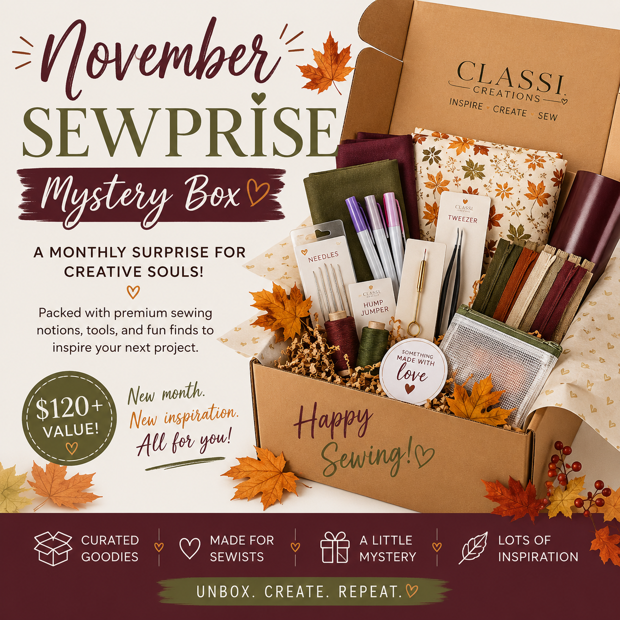 Classi Creations November  Sewprise Mystery Box (PRE ORDER)