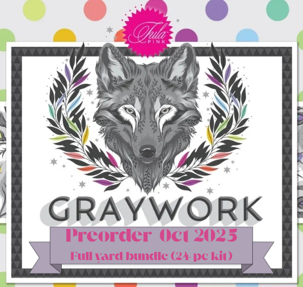 Graywork + True Colors Full Yard Bundle by Tula Pink, 24 pieces (Preorder)