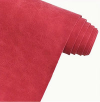 Red Faux Suede Fabric Roll 53" x 11"