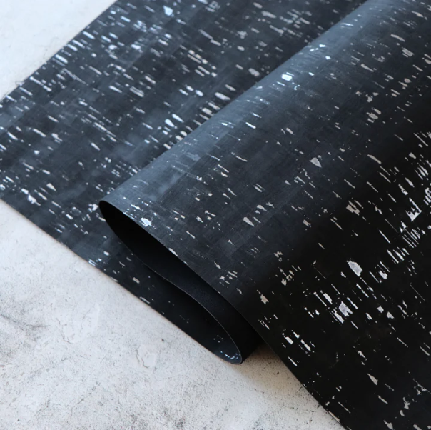PACKAGED 1/2 YARD PR0 NATURAL SILVER FLECKED CORK FABRIC
