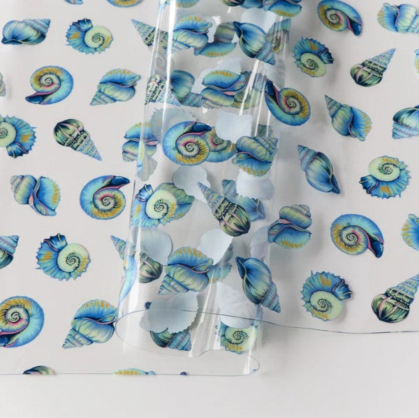 Tula Pink Floral Reef Collection - Lil' Shelly Vinyl 18" x 25" (1/2 yard)