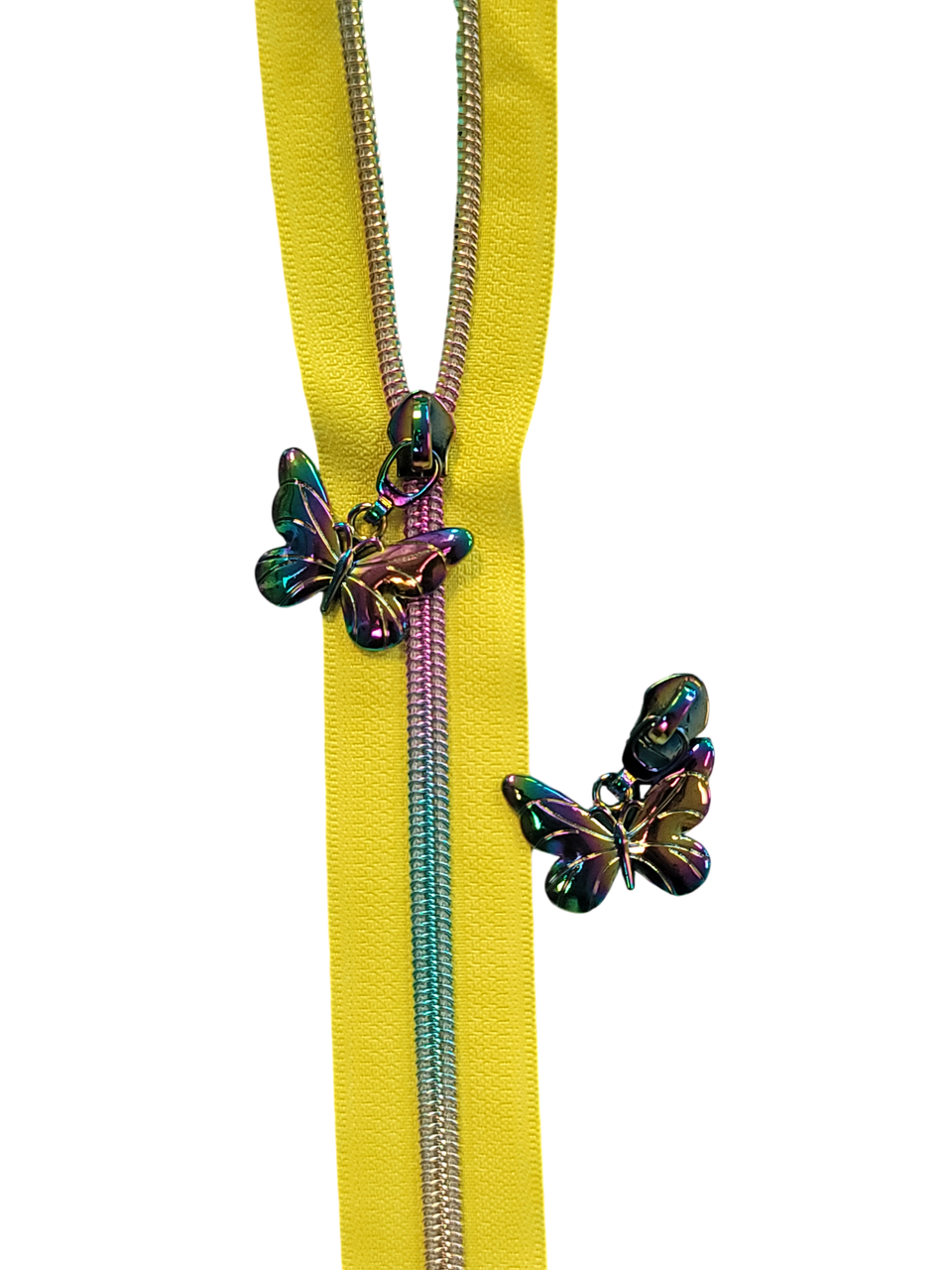 2pc Butterfly #5 Zipper Pull (Rainbow)