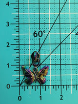 2pc Butterfly #5 Zipper Pull (Rainbow)