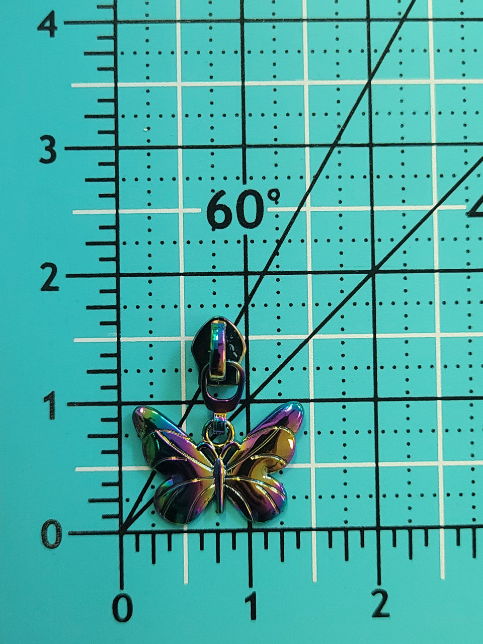 2pc Butterfly #5 Zipper Pull (Rainbow)