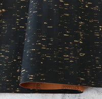 1/2 Yard Cut: Rustic Natural Black Gold Flecked Cork