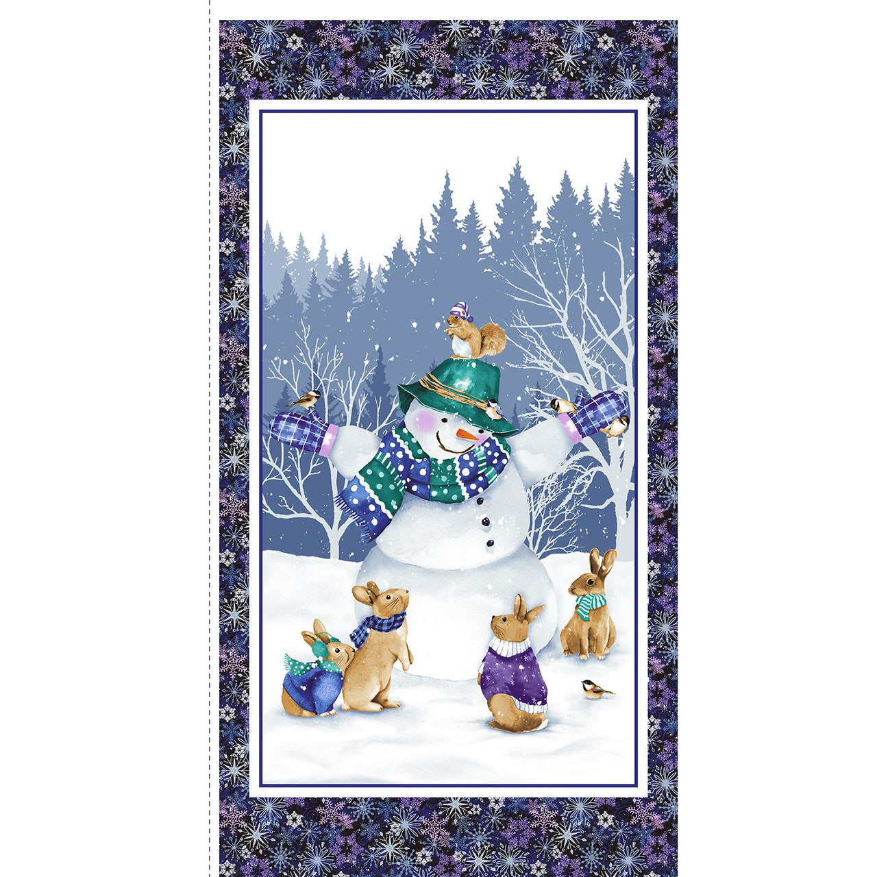 Flurry Friends Snowman Panel