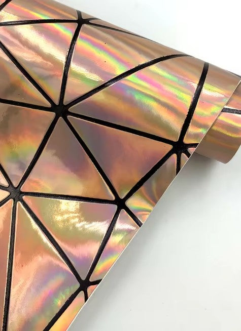 Geometric vinyl 19" x 47" (gold)