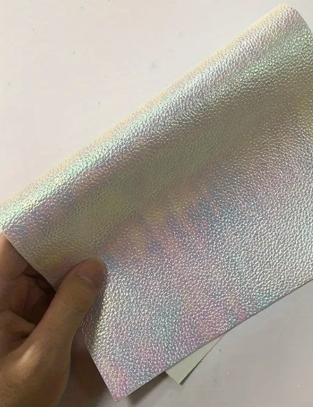 Iridescent Lychee Pattern PU Leather Roll 12"x53"