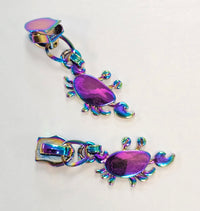 Crab Zipper Pull Set 2pc (Rainbow)